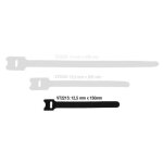 Adam hall - vt 2215 - serre - c�ble velcro 150x22mm - noir