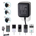 Adaptateur d'alimentation electrique, l38d, 18v, 500ma, prise uk / eu / us, transformateur chargeur pour ...