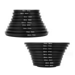 Adaptateur d'anneau de filtre d'objectif d'appareil photo, 18 pices, 37 - 82 82 - 37mm, adaptateur d'anneau ...