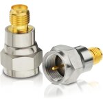 Adaptateur d'antenne fm dab + connettore de mle type f vers femelle sma convertisseur rf 2 pcs compatible ...