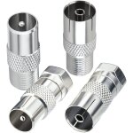 Adaptateur antenne tv  f antenne adaptateur hd tv f  tv adaptateur 4 kit pour dvb - t t2 tv tuner bk ...