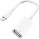 Adaptateur d'appareil photo lightning vers usb, certifi mfi, cble usb 3. 0 otg pour iphone 14, 13, ...