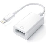 Adaptateur apple lightning vers usb pour appareil photo, cble usb 3. 0 otg pour iphone / ipad pour connecter ...