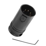 Adaptateur audio compact xlr  5 broches - angle rglable  90 - fiche xlr 5 broches - microphone - connecteur ...