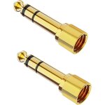 Adaptateur audio jack 6. 35 mm m�le � 3. 5 mm femelle, st�r�o jack plaqu� or cuivre pour piano �lectrique, ...