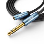 Adaptateur audio jack 6, 35 mm m�le vers jack 3, 5 mm rallonge de casque avec contacts plaqu�s or 24 ...