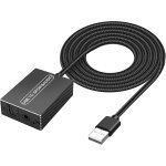 Adaptateur audio usb vers spdif toslink 3, 5 mm pour tv, ps5, ps4, pc, ordinateur portable, smartphone ...