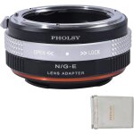 Adaptateur avec bague de contrle des ouvertures compatible avec objectifs nikon f (g - type) et appareil ...