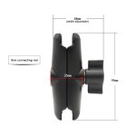 Adaptateur de bras  double douille en alliage d'aluminium pour camra d'action, support gps, accessoires ...