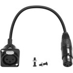 Adaptateur de câble court xlr a montage fixe - pr audio 3 broches xlr femelle vers femelle - connecteur ... Adaptateur de câble court xlr a montage fixe - pr audio 3 broches xlr femelle vers femelle - connecteur ...