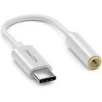 Adaptateur casque 10cm usb c vers jack 3, 5mm aux - compatible avec apple samsung google huawei xiaomi ...