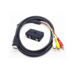 Adaptateur convertisseur 3rca vers pritel av avec cble hdmi - av de 1, 5 m pour ps4, tv, dvd, magntoscope, ...