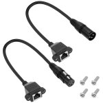 Adaptateur dmx xlr 3 broches vers rj45 femelle - 1 paire xlr m�le vers rj45 femelle - c�ble d'extension ...