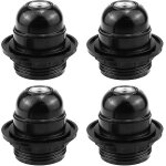 Adaptateur de douille e27, douille e27, douille noire � vis, douille r�tro e27, pour fixation de douille ...