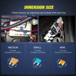 Adaptateur de fusible de circuit supplmentaire pour voiture, 10 paquets, avec support de fusible standard ...