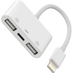 Adaptateur lightning vers usb pour iphone otg pour chargeur rapide, clavier, cl usb, lecteur de cartes, ...