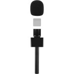 Adaptateur de microphone  main go avec mousse et drapeau en plastique pour rode wireless go dji mic ...