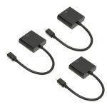 Adaptateur mini dp vers vga, 3 pices, 1900x1200, 60hz, transmission stable, plug and play, mini displayport ...