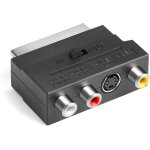 Adaptateur péritel vers 3x in out + s - video s - vhs, connecteur audio vidéo en noir pour une transmission ... Adaptateur péritel vers 3x in out + s - video s - vhs, connecteur audio vidéo en noir pour une transmission ...