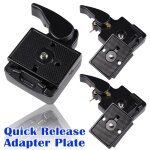 Adaptateur de pince de plaque  dgagement rapide pour trpied d'appareil photo manfrotto 200pl - 14, ...