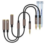 Adaptateur rpartiteur de casques avec prise jack 3, 5 mm spare pour casque et micro 3, 5 mm, cble ...