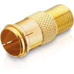 Adaptateur sat 1 fiche f quick vers fiche f plaque or