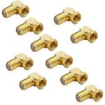 Adaptateur sat lot de 10 fiche f coude  90 vers fiche f