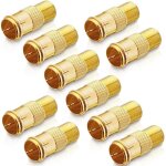 Adaptateur sat lot de 10 fiche f quick vers fiche f plaquée or Adaptateur sat lot de 10 fiche f quick vers fiche f plaquée or