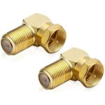 Adaptateur sat lot de 2 fiche f coudée à 90 vers fiche f Adaptateur sat lot de 2 fiche f coudée à 90 vers fiche f