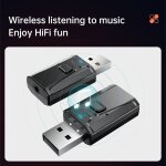 Adaptateur transmetteur r�cepteur compatible bluetooth, dongle jack 3. 5mm aux pour tv pc, �couteurs ...