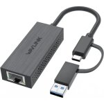 Adaptateur usb c & a vers ethernet 2, 5 gbps wavlink, compatible windows / mac, pc & ordinateurs portables. ...
