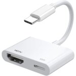 Adaptateur usb c vers hdtv 4k@30hz avec jack convertisseur av numrique, type - c vers hdtv avec charge ...