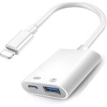 Adaptateur usb pour iphone usb vers lightning otg de cble avec port de charge 10 w et usb 3. 0 2 in ...