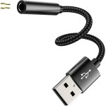 Adaptateur usb mle 3. 5mm casque jack femelle audio cble aux ecouteurs pour pc voiture casque convertisseur ...