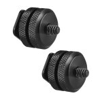 Adaptateur de vis pour tr�pied pour griffe porte - accessoire d'appareil photo - 2 pi�ces, noir durable, ...