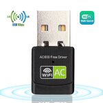 Adaptateur wi - fi usb 600mbps, avec antenne 5 ghz, pour pc, dongle lan, ethernet, pilote gratuit