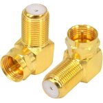 Adaptateurf mle femelle 90 degrs fiche f connecteur type f d'antenne tv  angle droit coupleur f mle ...