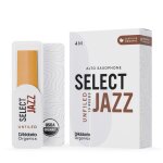 D'addario - 10 anches sax alto organic select jazz, coupe amricaine, force 4 medium