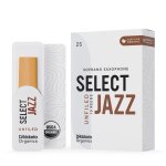 D'addario - 10 anches sax soprano organic select jazz, coupe américaine, force 2 soft D'addario - 10 anches sax soprano organic select jazz, coupe américaine, force 2 soft