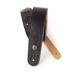 D'addario 20gl00 - sangle en cuir etroite pour guitare - noire
