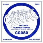 D'addario cg080, . 080 - corde au dtail guitare electrique - filet plat