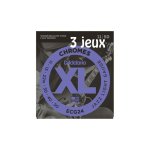 D'addario chromes ecg24 - 3d, filets plats, jazz light, 11 - 50, 3 jeux - jeu guitare electrique