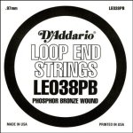 D'addario corde seule en bronze phosphoreux avec extrémité a boucle d'addario le038pb, . 038 D'addario corde seule en bronze phosphoreux avec extrémité a boucle d'addario le038pb, . 038
