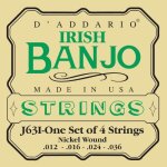 D'addario ej63i - jeu de cordes medium 12 - 36 banjo irish tenor D'addario ej63i - jeu de cordes medium 12 - 36 banjo irish tenor