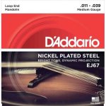 D'addario ej67 11 - 39 médium - jeu de cordes mandoline plaqué nickel D'addario ej67 11 - 39 médium - jeu de cordes mandoline plaqué nickel