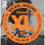 D'addario exl110 - 3d xl nickel wound jeu de cordes pour guitare electrique tirant regular light (. 010 ...