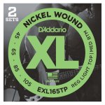 D'addario exl165 - tp - pack de 2 jeux guitare basse 45 - 105 D'addario exl165 - tp - pack de 2 jeux guitare basse 45 - 105