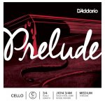 D'addario j1014 3 / 4m - corde seule (do) violoncelle prelude, manche 3 / 4, medium