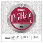 D'addario j5901 3 / 4m - corde seule (la) violoncelle pro - arte, manche 3 / 4, medium