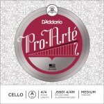 D'addario j5901 4 / 4m - corde seule (la) violoncelle pro - arte, manche 4 / 4, medium